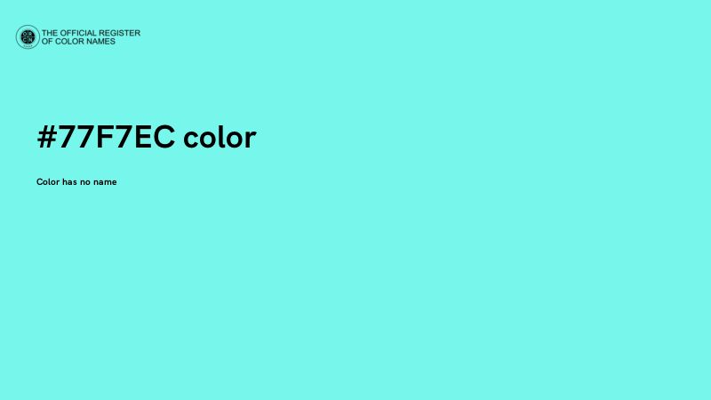 #77F7EC color image