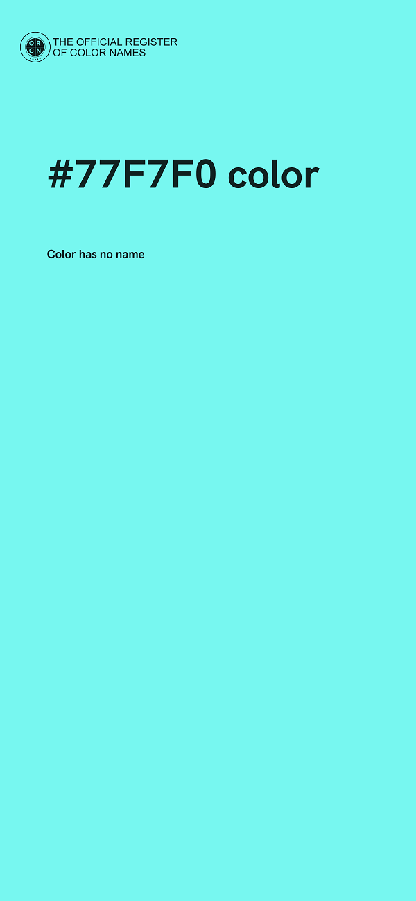 #77F7F0 color image
