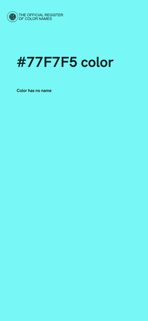 #77F7F5 color image