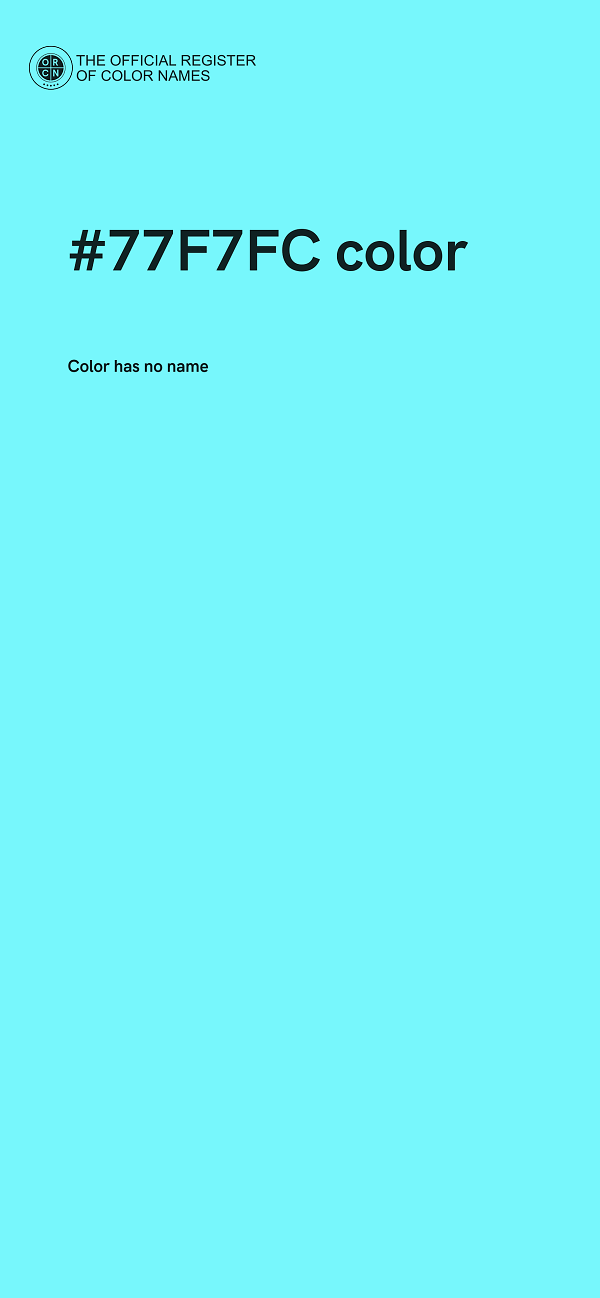 #77F7FC color image