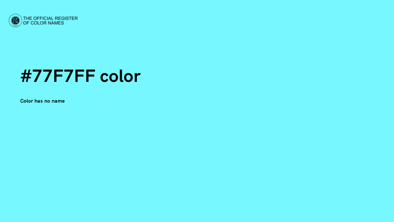#77F7FF color image