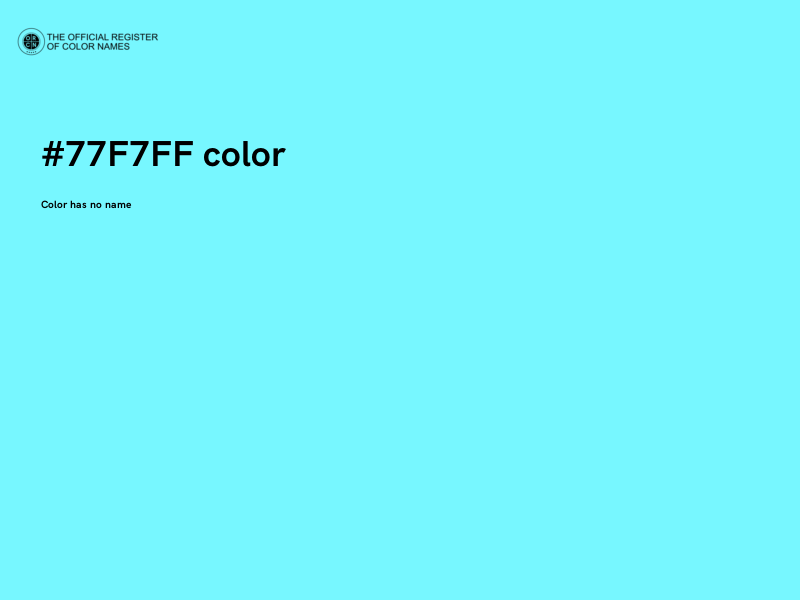 #77F7FF color image