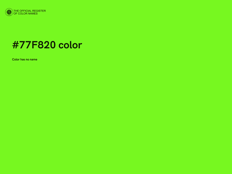 #77F820 color image