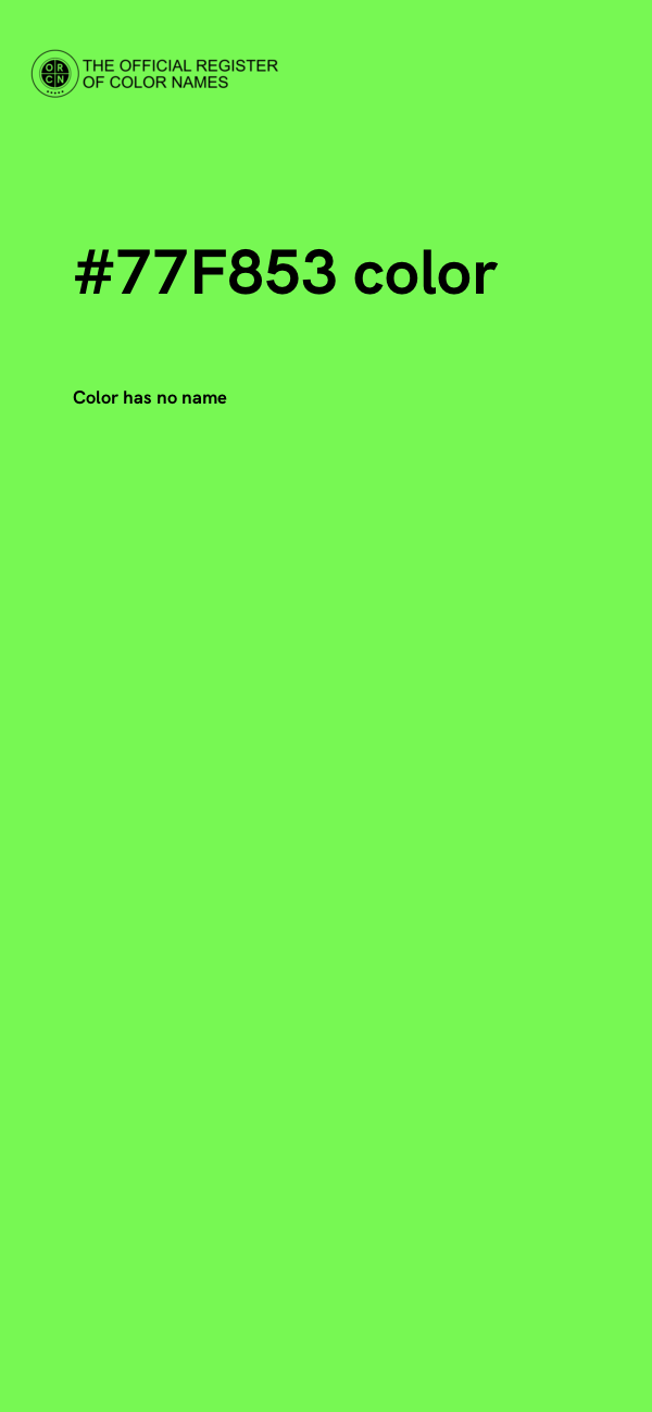 #77F853 color image