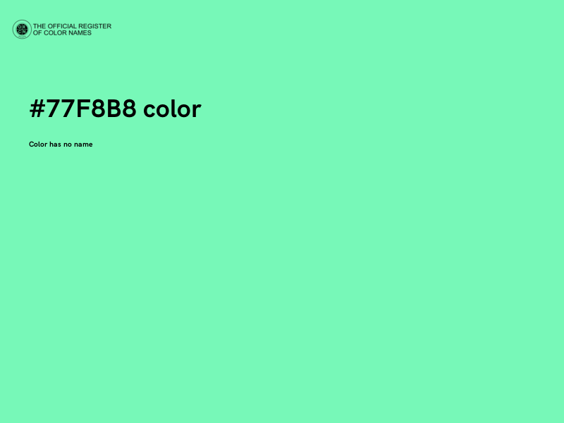 #77F8B8 color image