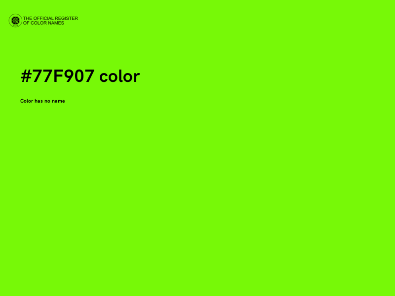 #77F907 color image