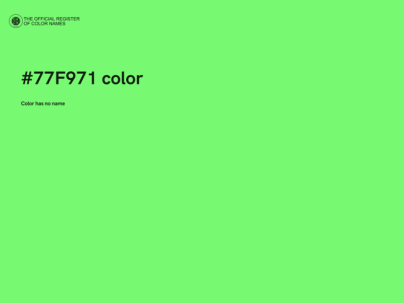 #77F971 color image