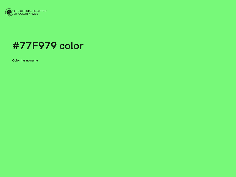 #77F979 color image