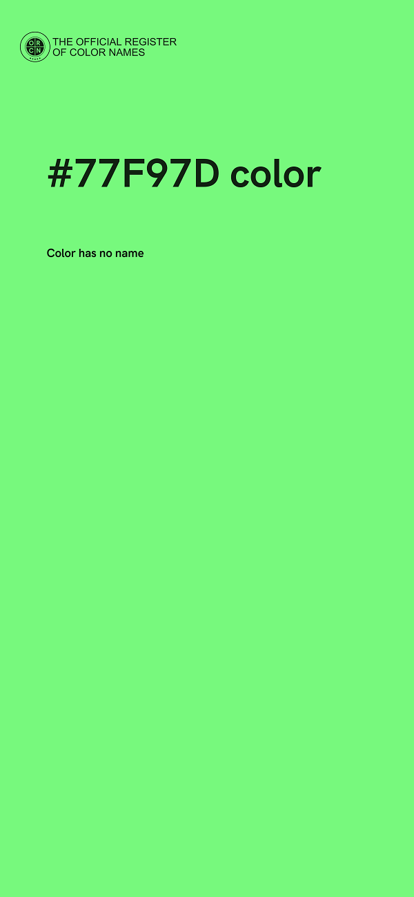 #77F97D color image