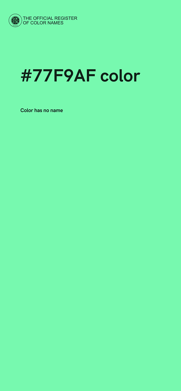 #77F9AF color image