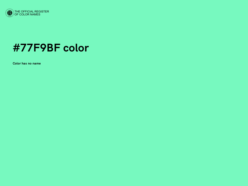 #77F9BF color image