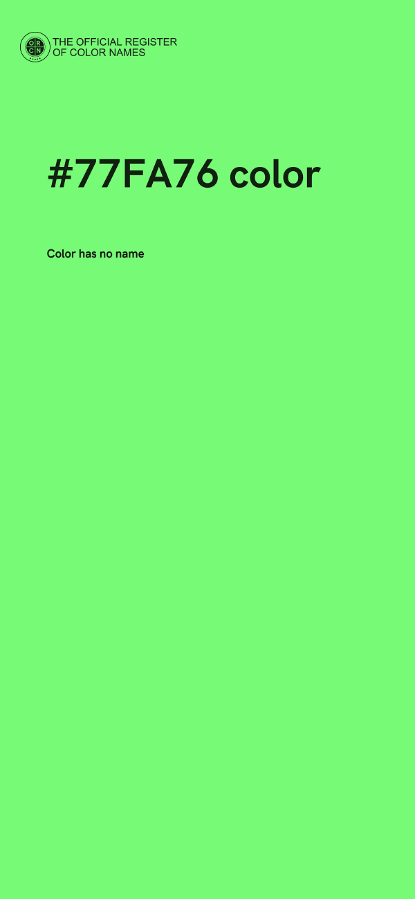#77FA76 color image