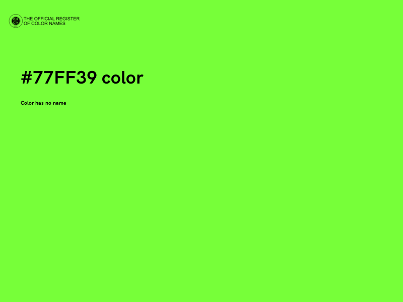 #77FF39 color image
