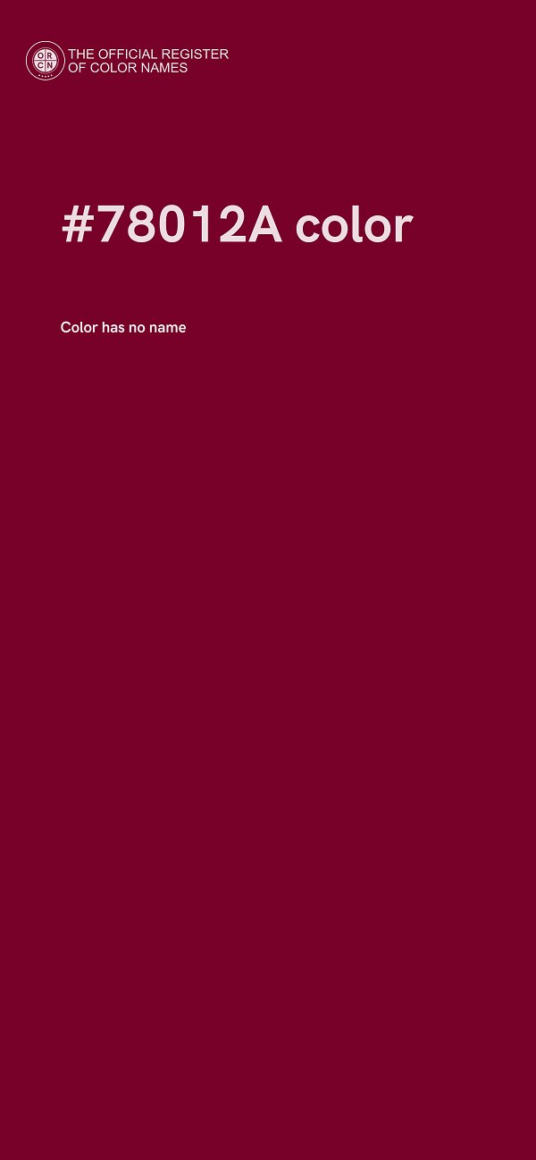 #78012A color image