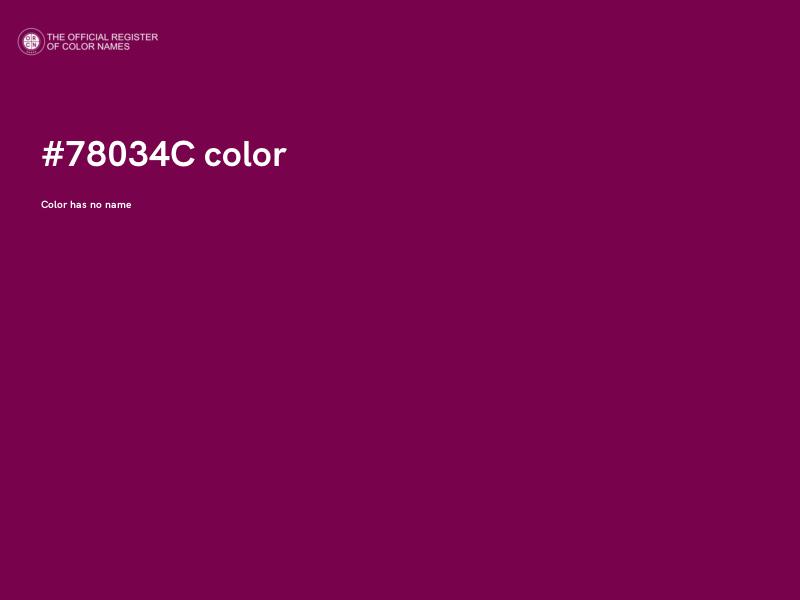 #78034C color image