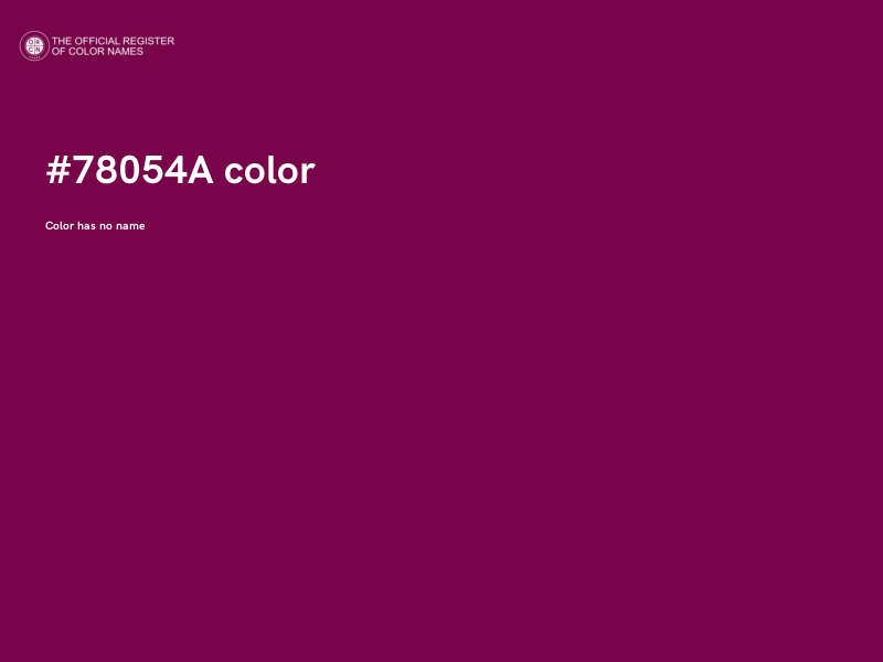 #78054A color image