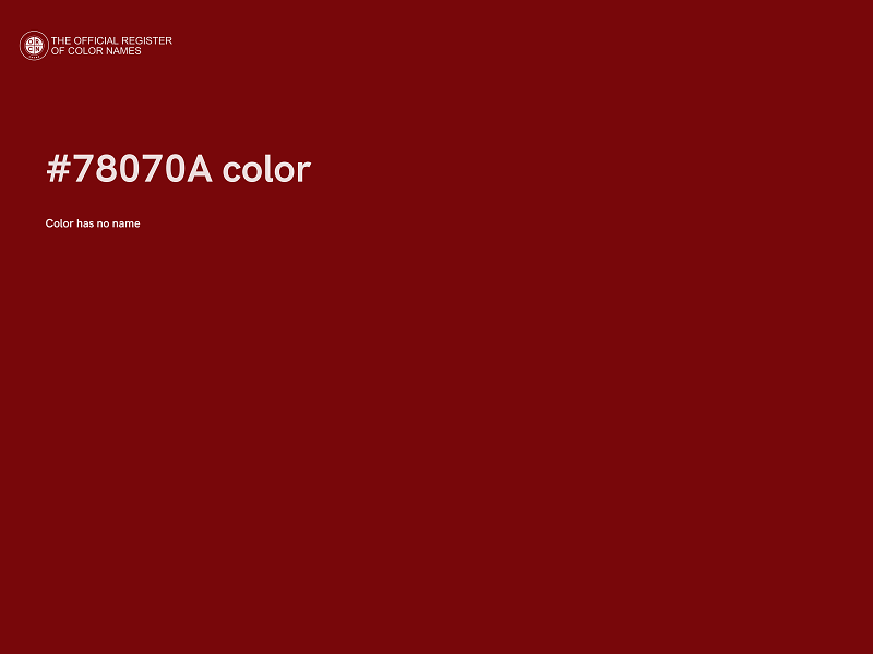 #78070A color image