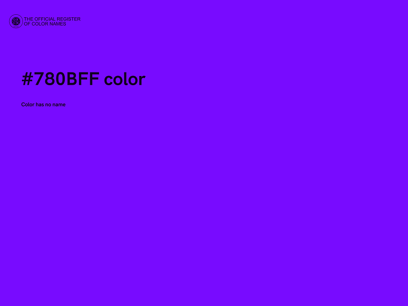 #780BFF color image