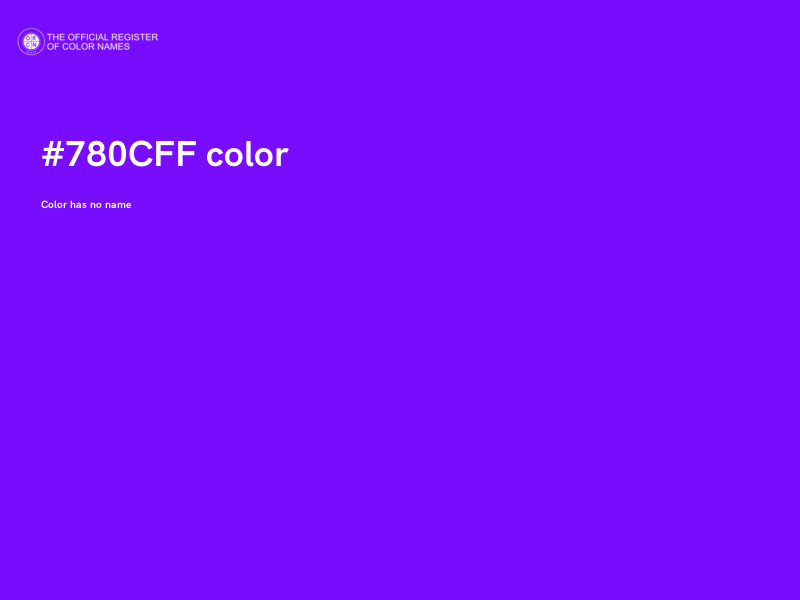 #780CFF color image