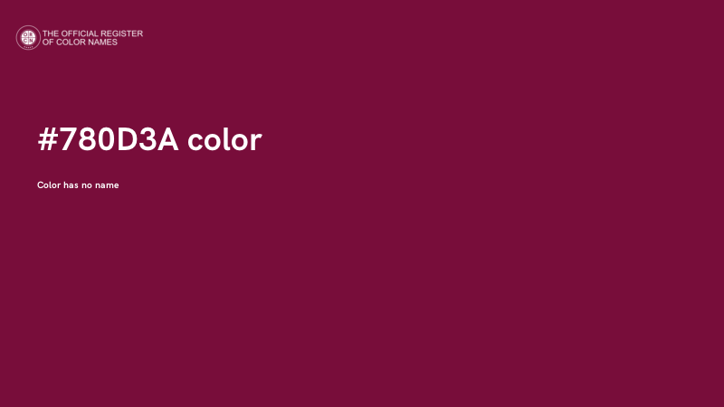 #780D3A color image