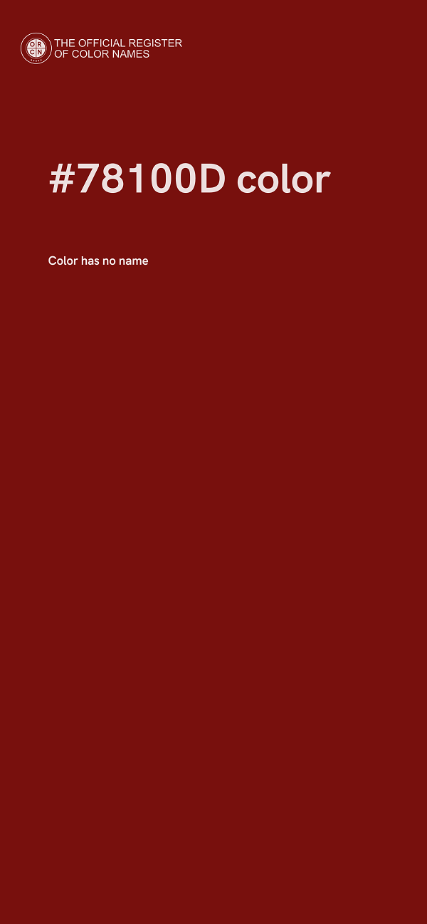 #78100D color image