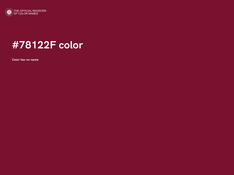 #78122F color image