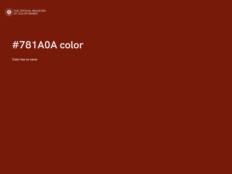 #781A0A color image