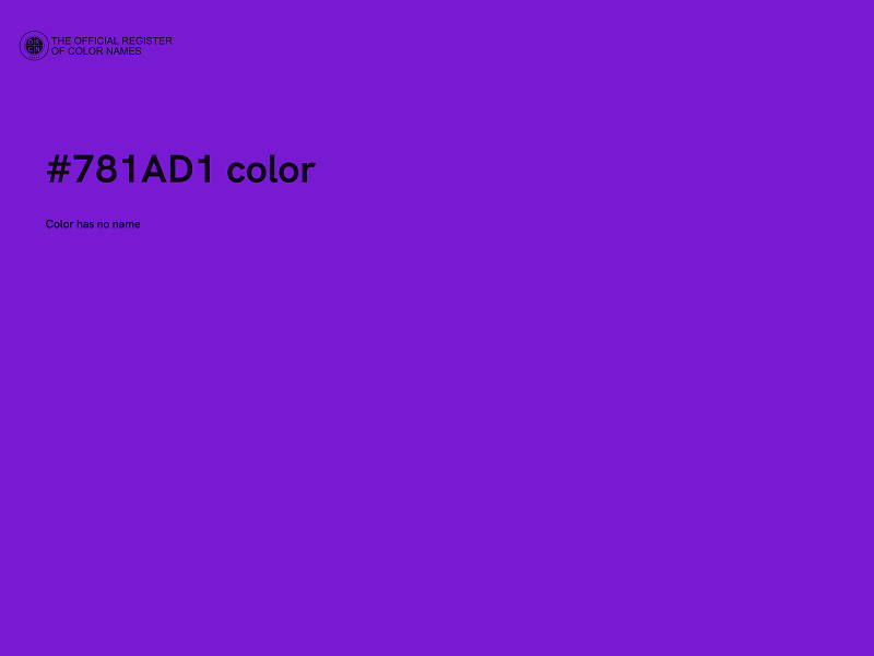 #781AD1 color image