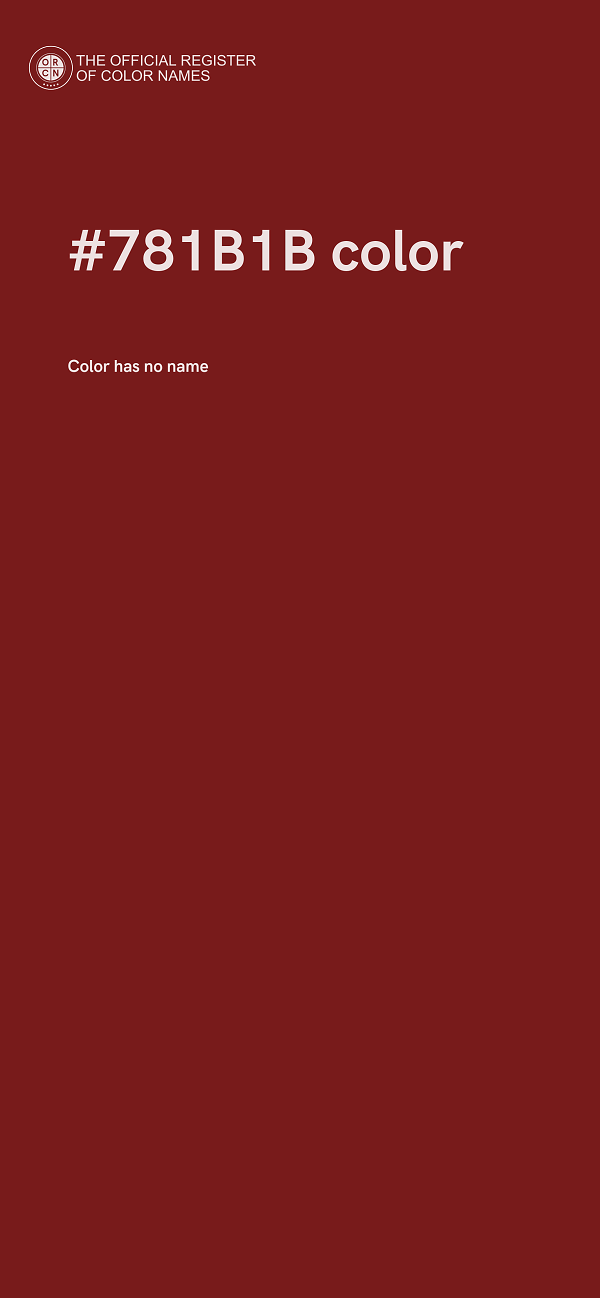 #781B1B color image