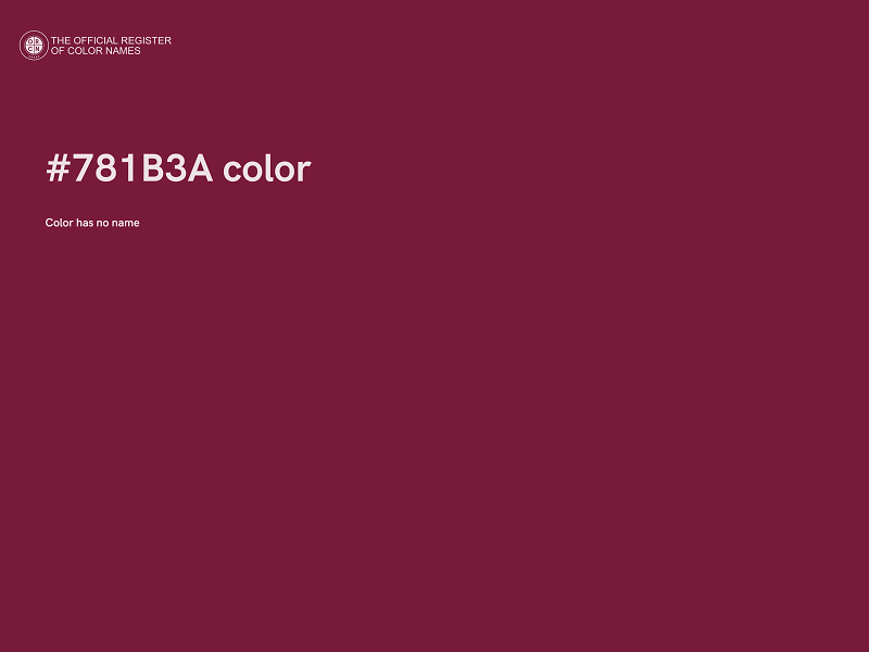 #781B3A color image