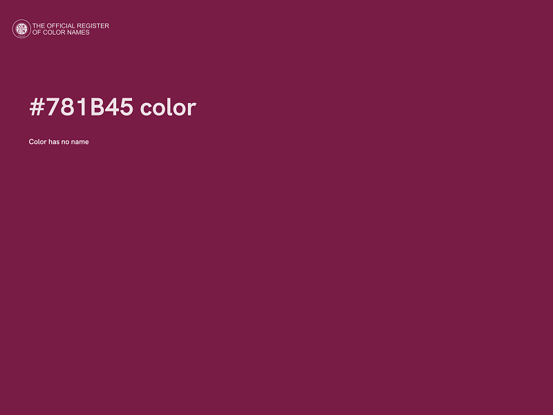 #781B45 color image