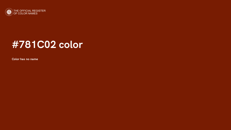 #781C02 color image