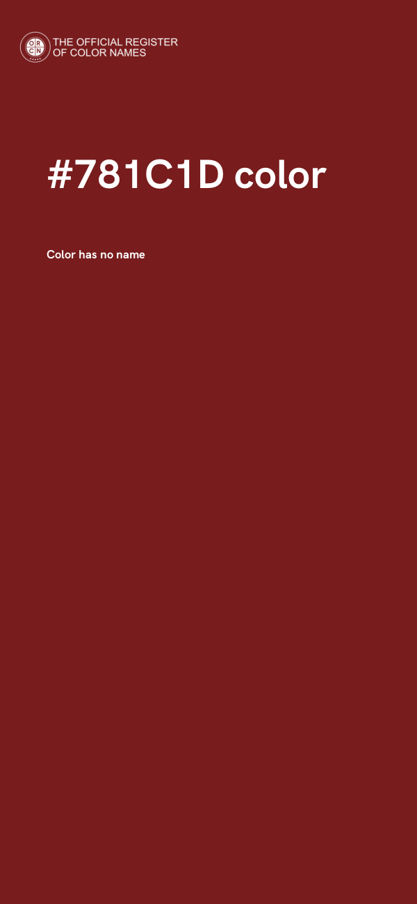 #781C1D color image