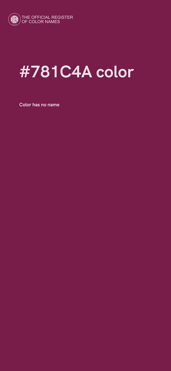 #781C4A color image