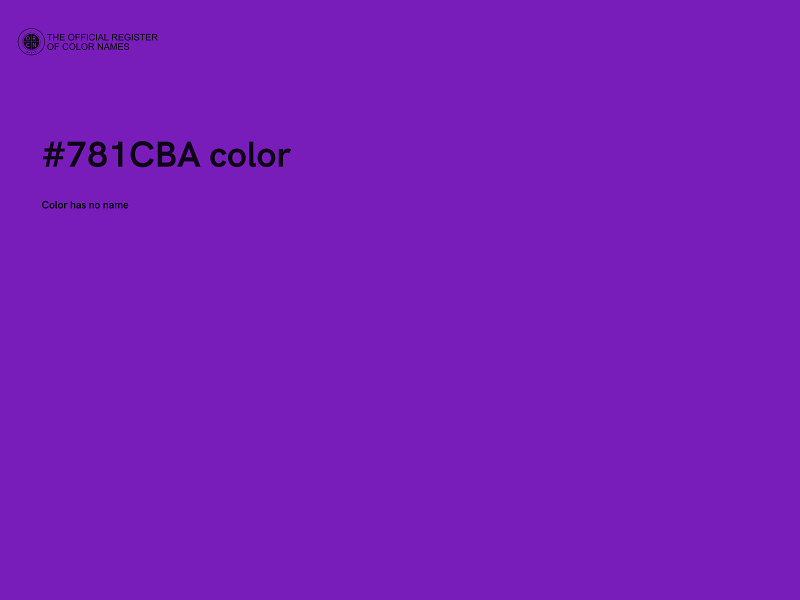 #781CBA color image