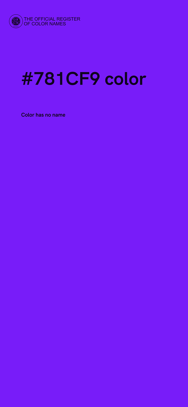 #781CF9 color image
