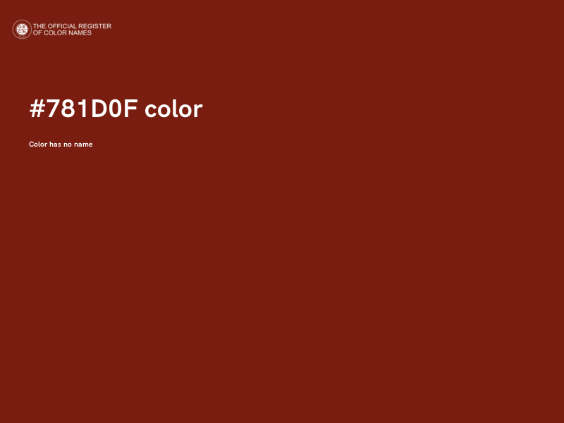 #781D0F color image