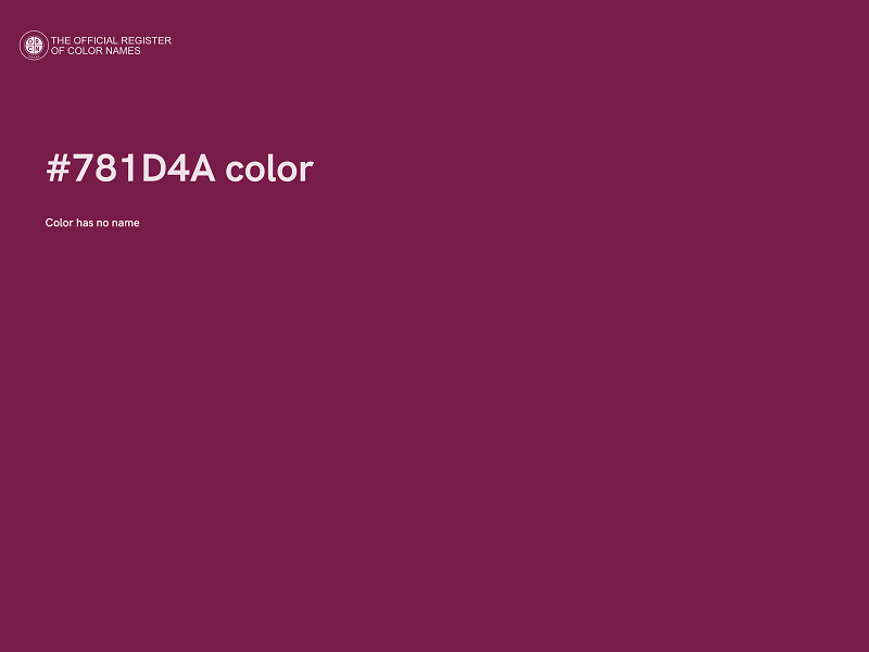 #781D4A color image