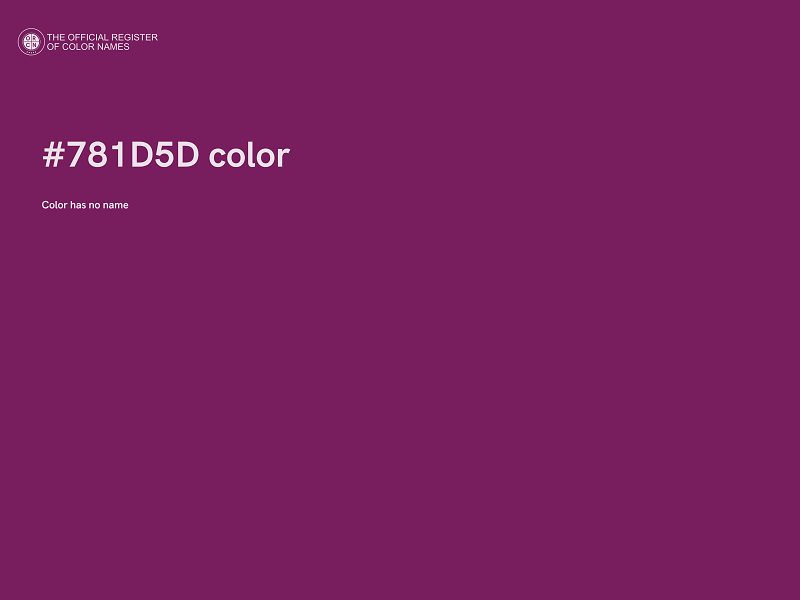 #781D5D color image