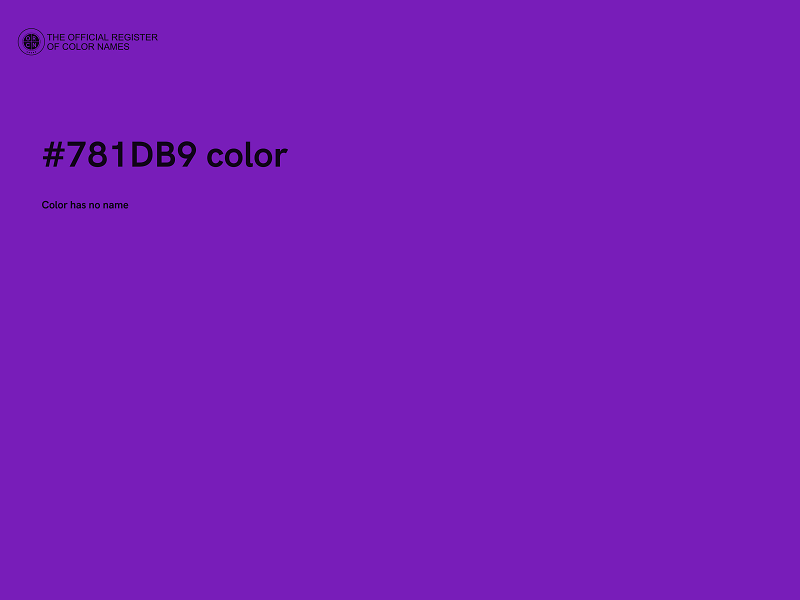 #781DB9 color image