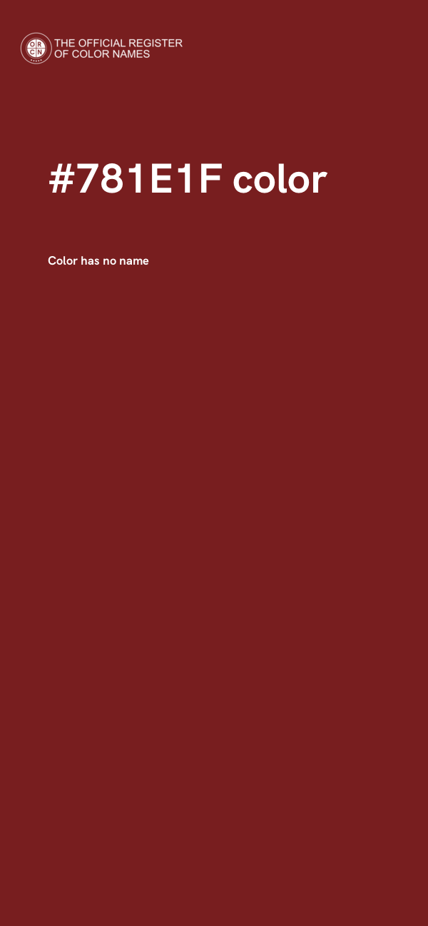 #781E1F color image