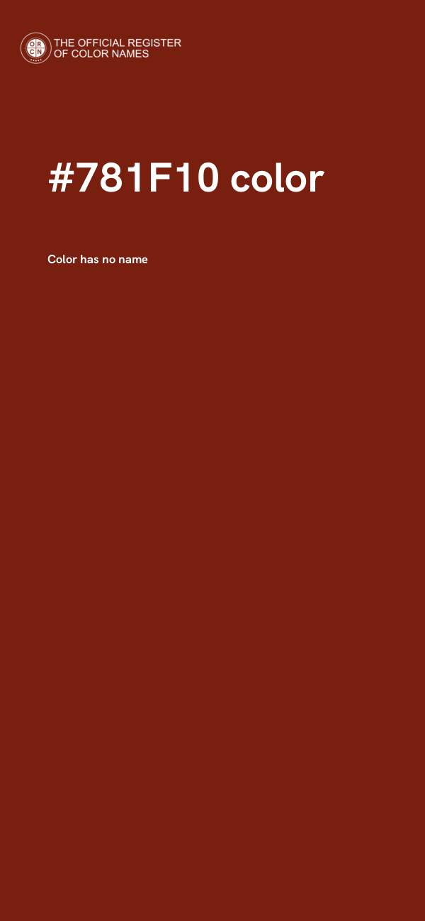 #781F10 color image