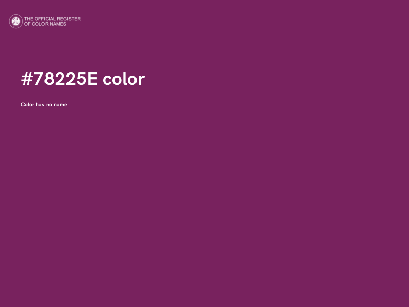 #78225E color image