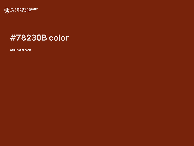 #78230B color image