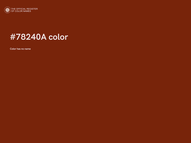 #78240A color image