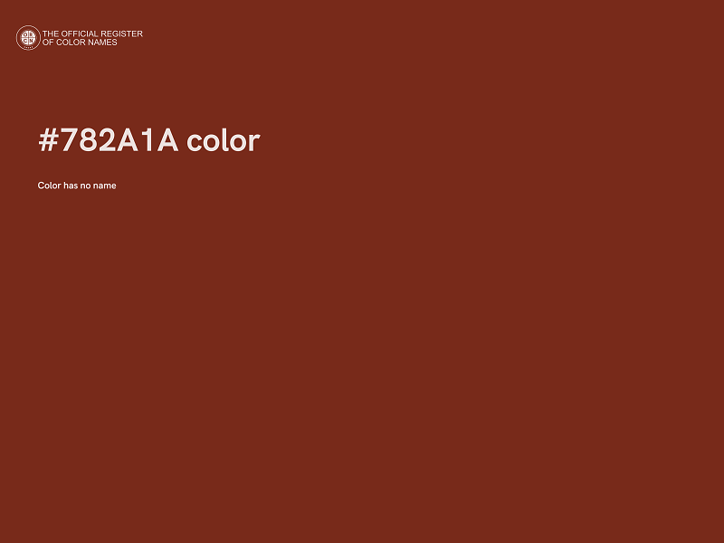 #782A1A color image