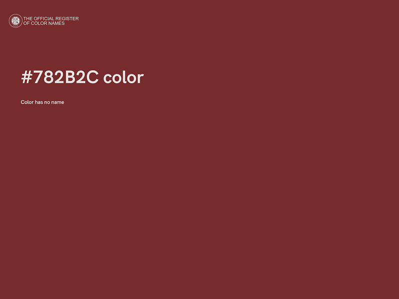 #782B2C color image