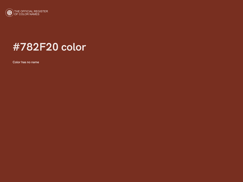 #782F20 color image