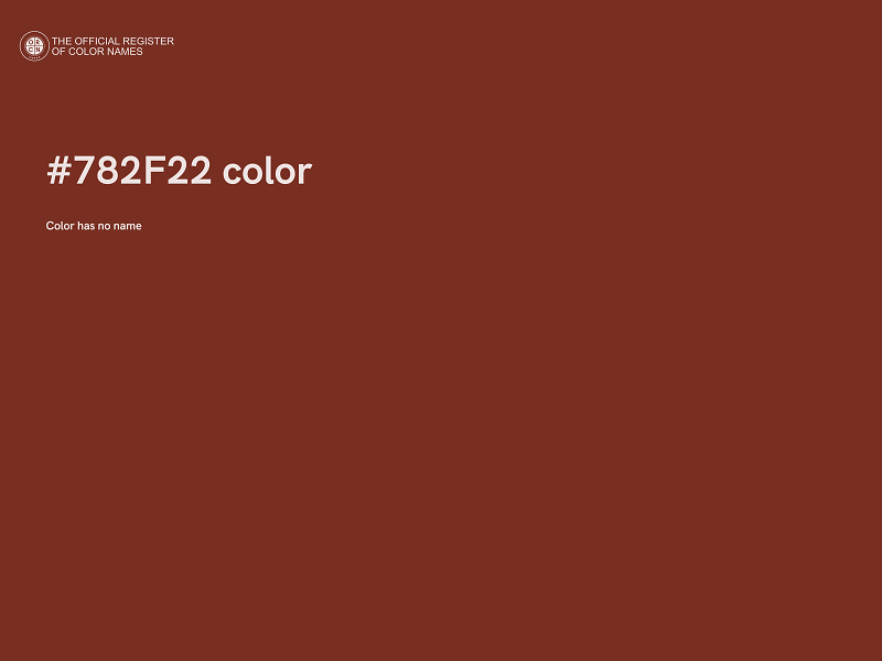 #782F22 color image