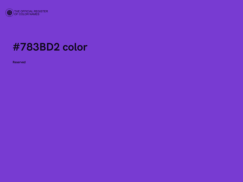 #783BD2 color image
